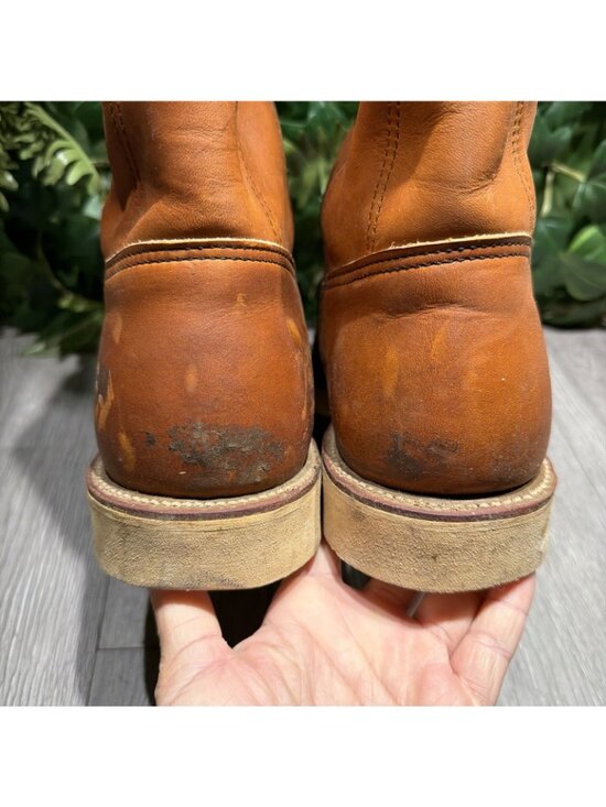 RED WING 866 PECOS Traction Tred Pull On Leather Work Boots Mens 12 B USA Brown main image 6